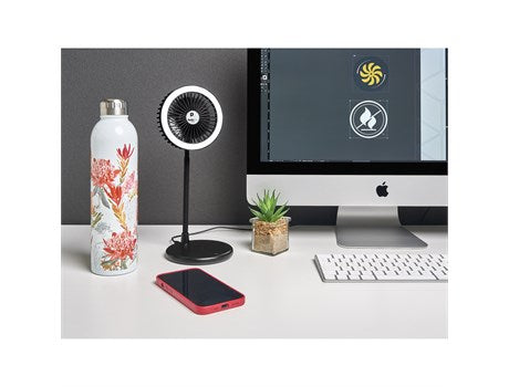 Light Breeze Led Ring Light Desk Fan