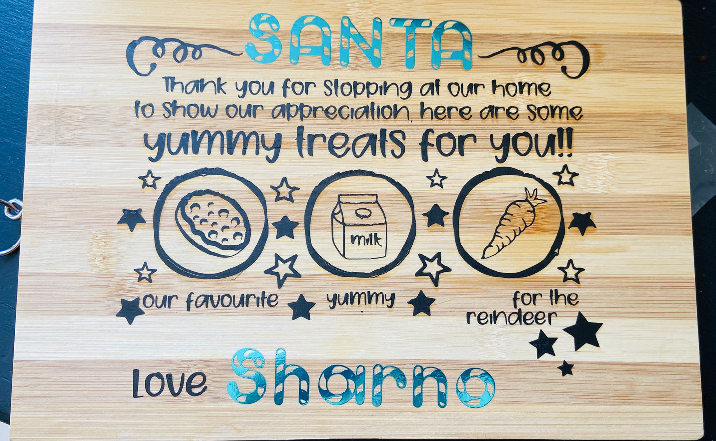 Santa Cookie Board