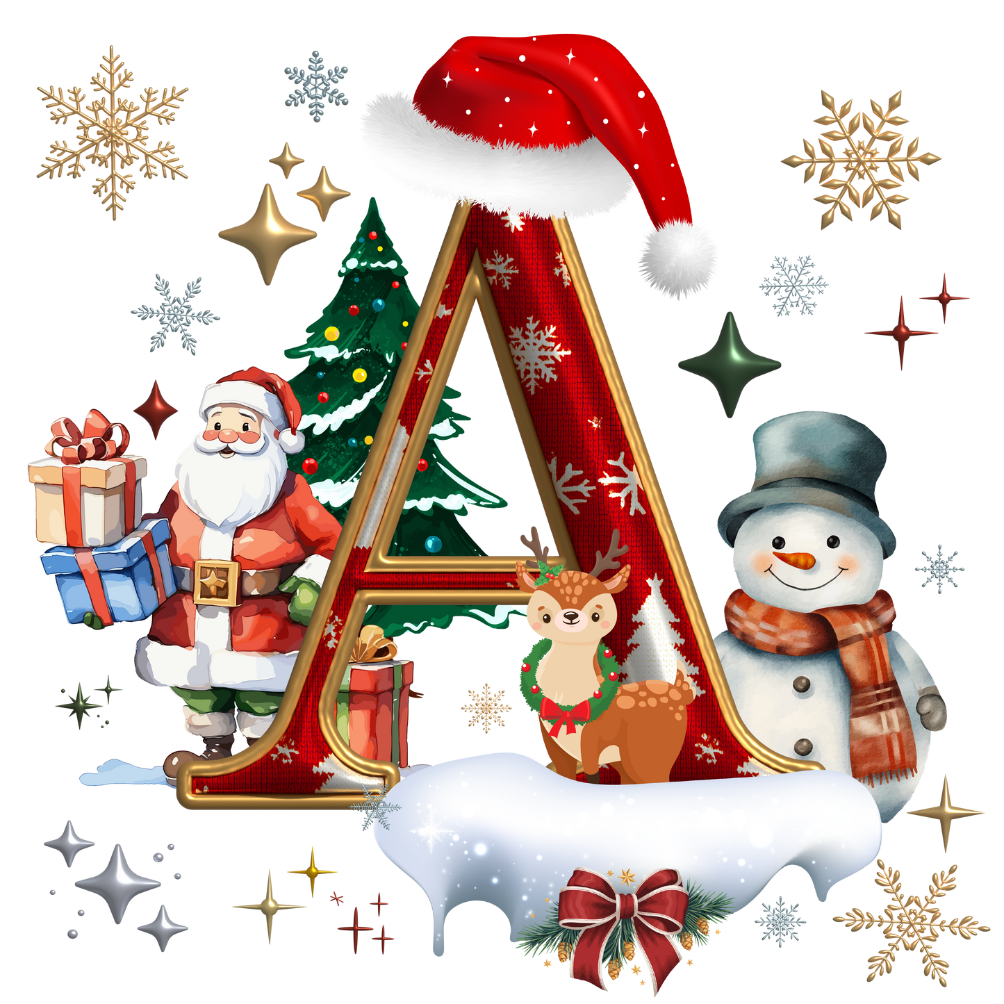 ADULT Alphabet XMAS T-shirts