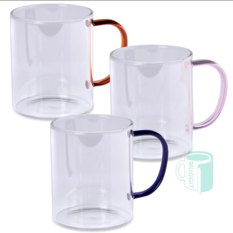Clear 13oz Glass Mugs