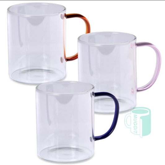Clear 13oz Glass Mugs