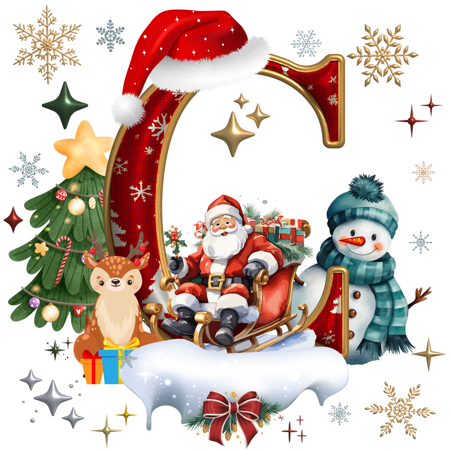 ADULT Alphabet XMAS T-shirts