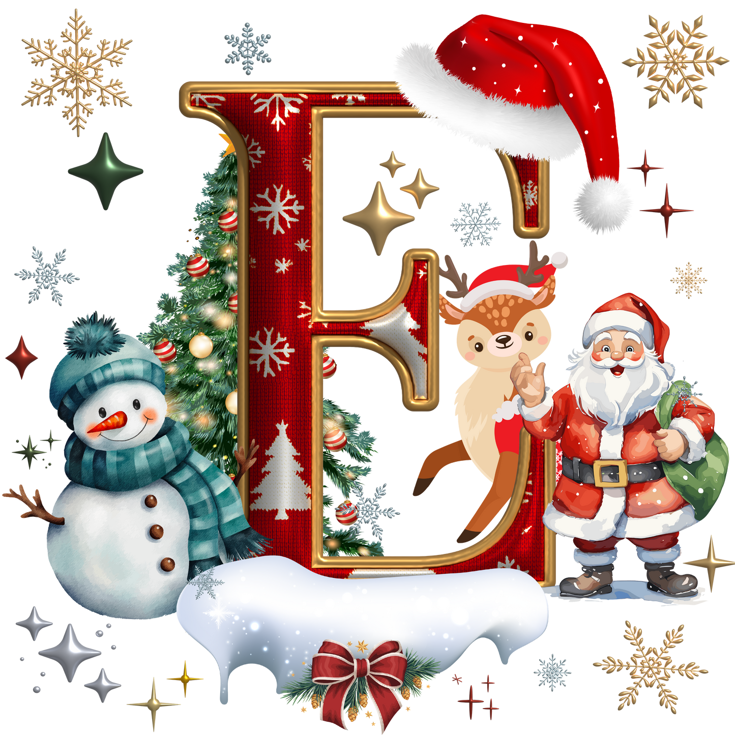 KIDS Alphabet XMAS T-shirts
