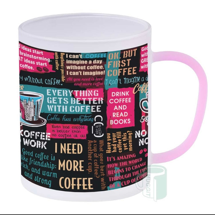 Frosted 13oz Glass Mugs