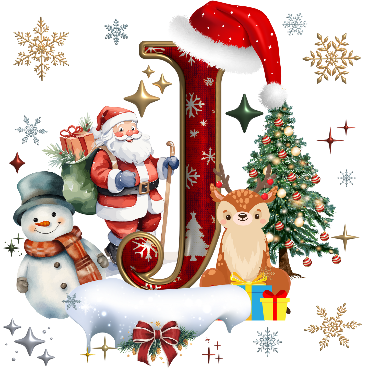 ADULT Alphabet XMAS T-shirts