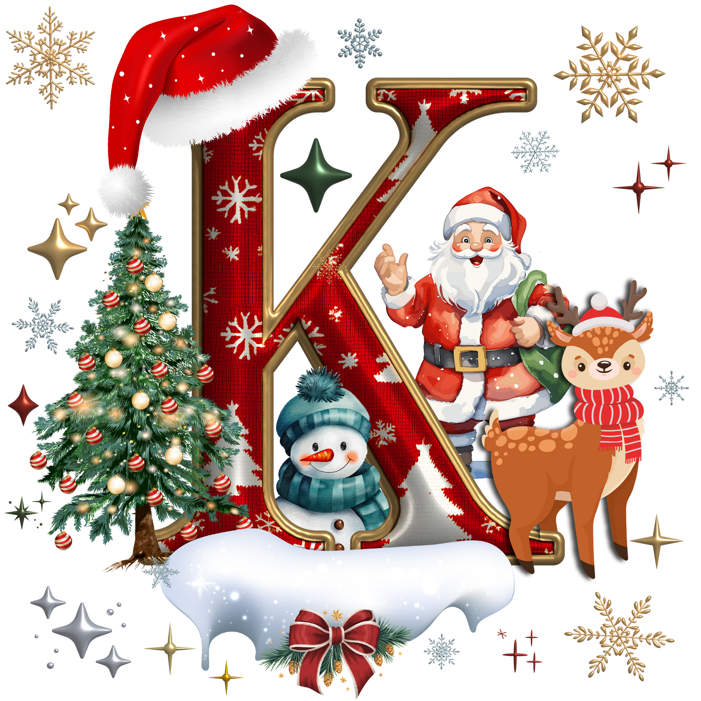 ADULT Alphabet XMAS T-shirts