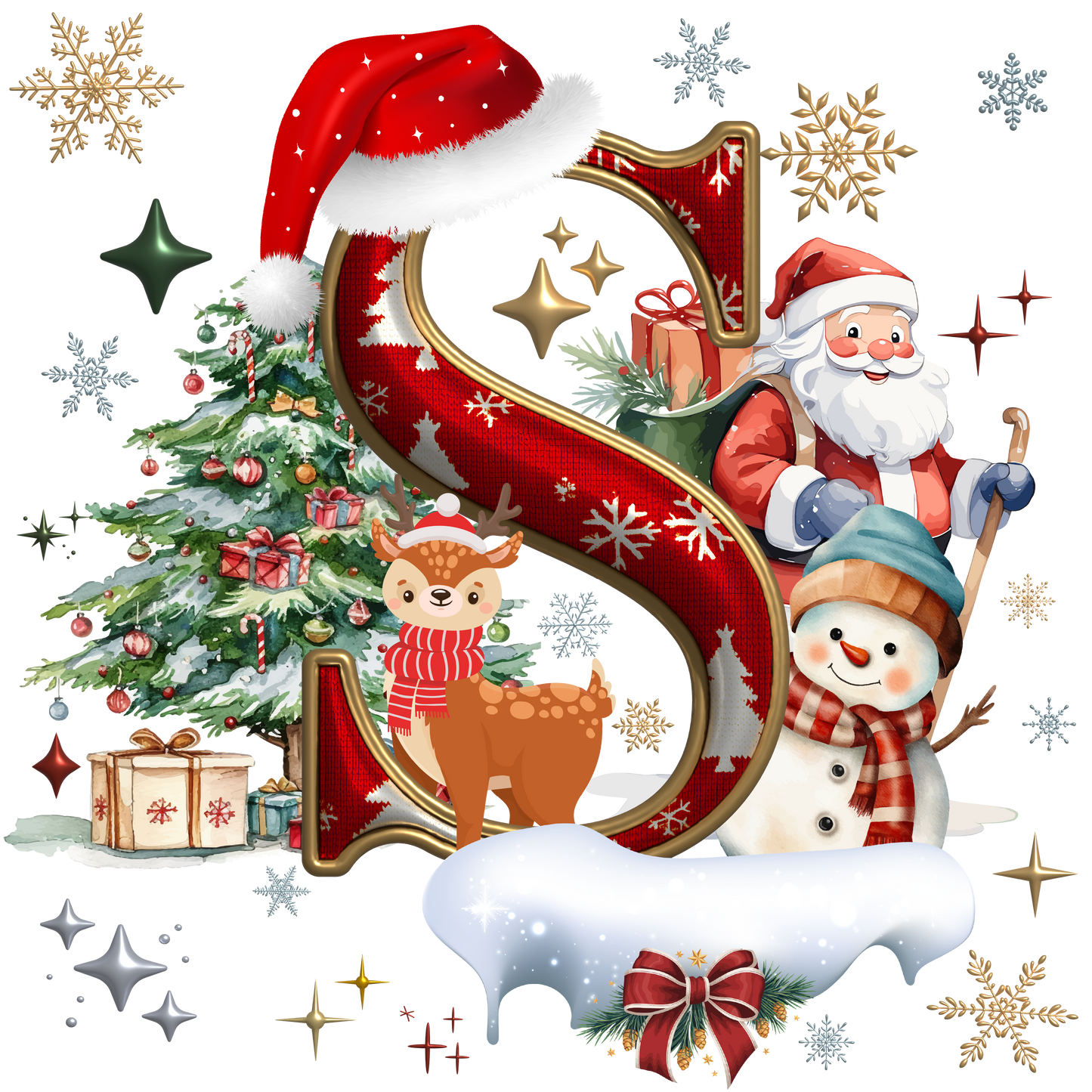 ADULT Alphabet XMAS T-shirts