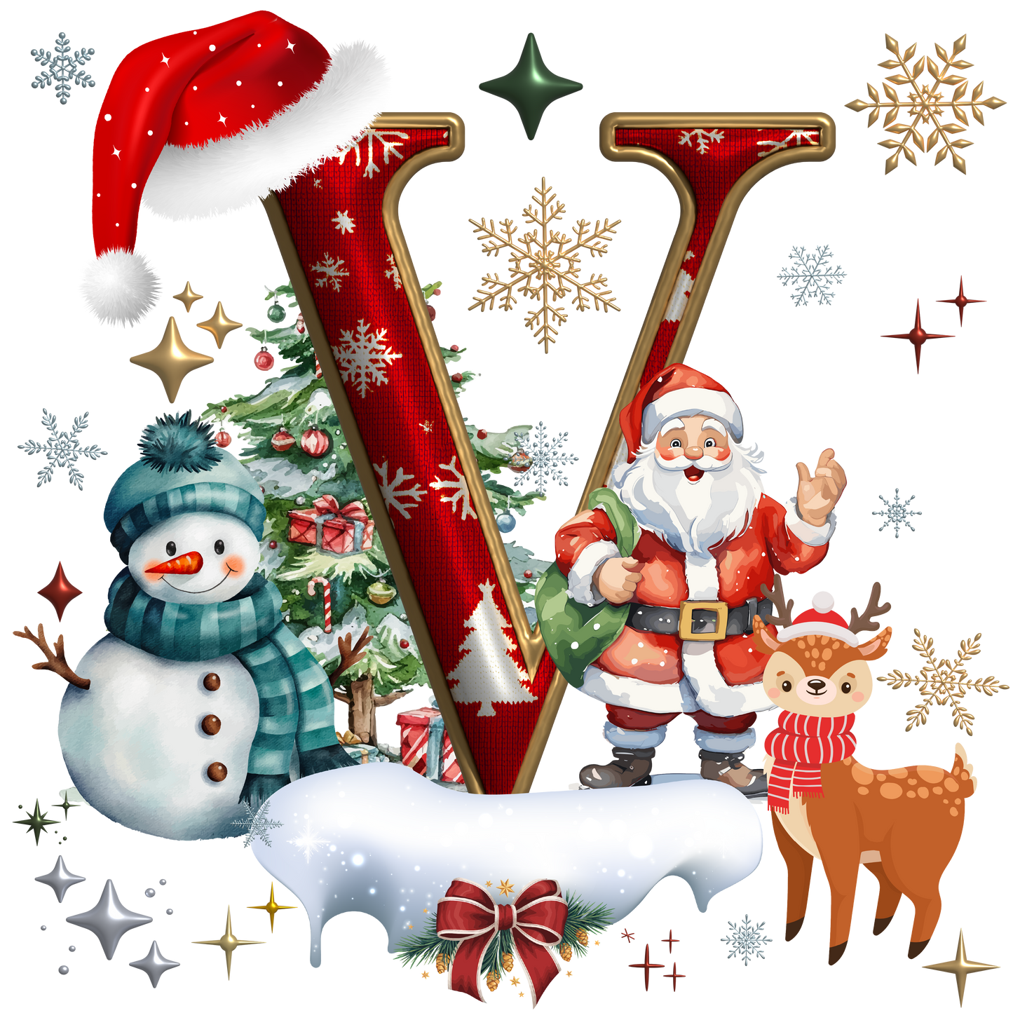 ADULT Alphabet XMAS T-shirts