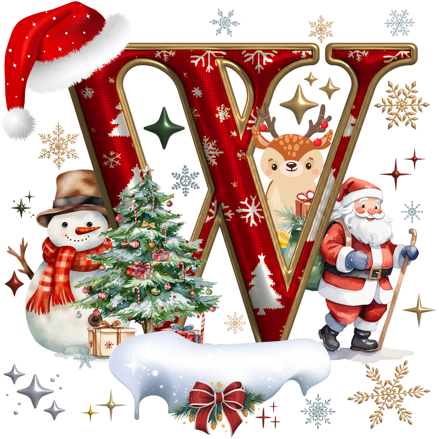 ADULT Alphabet XMAS T-shirts
